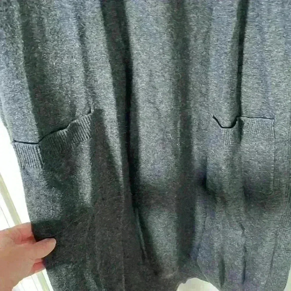 Matty M split hem open front duster cardigan - Picture 4 of 9